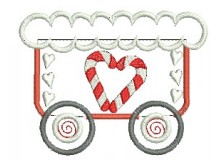 Stickserie - Gingerbread Christmas Weihnachtswagon 2